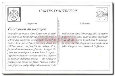 Roquefort (Aveyron) — fábrica — Soe. anon. das Caves e das Prod. reunidas Piqueuses e Brosseuses — Verso
