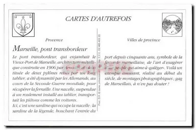 Marseille — Most przewoźny — Fotomontaż przez Arnodina — Rewers