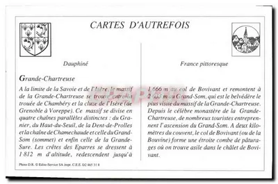 Dauphiné — Massif da Grande-Chartreuse — Turistas se dirigindo ao Grand Som — Bergerie de Boviniant — Verso