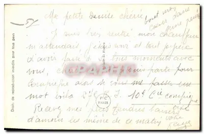 Żołnierz i kobieta — scenka miłosna — wydawca PC, nr 4451 — Rewers
