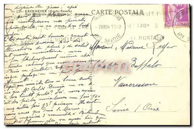Lac d'Annecy — widok ogólny — nr 2367 — Rewers