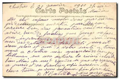 Chartres — Monumento de Pasteur (em memória das experiências sobre vacinação contra carbúnculo) — NG 75, editor anônimo — Verso