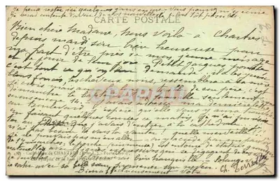Portał Chartres — widok tympanu — wydawca L. Portail, Nord — Rewers