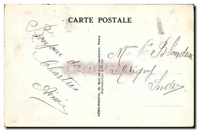 Vintage Postcard Chartres The Cathedral — Back