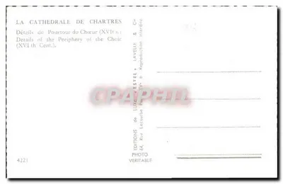 Katedra w Chartres — Szczegóły otoczenia chóru (XVI w.) — Estel — Rewers