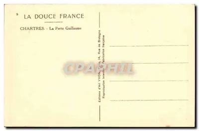 Chartres — Drzwi Guillaume — Wydawnictwo Art YVON — Rewers