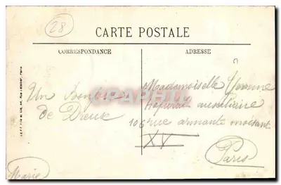 Dreux — O Hotel de Ville — M. R. n°24 — Verso