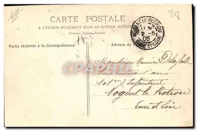 Zamek Vaux-le-Vicomte — Parter — J. Maison, wydawca, Melun, nr 234 — Rewers