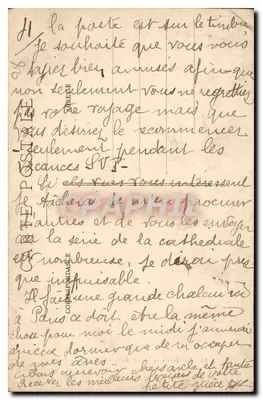 Katedra w CHARTRES — Matka Boża z Piliera — Ch. Foucault, wyd., Dreux, nr 52 — Rewers
