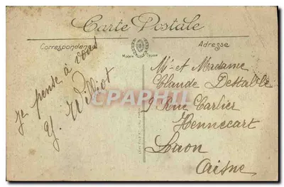 Chartres — Katedra widziana z Placu Chatelet — LL. — Rewers