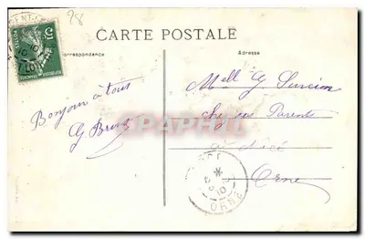 Nogent-le-Rotrou — Igreja de São Luís, A Colocação no Túmulo — Edit. Jules Renoult n°361 — Verso