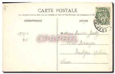Kathedraal van CHARTRES - De Maagd van het Pilaar — Ch. Foucault, uitgever, Dreux, n° 52 — Achterkant