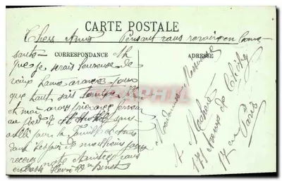 Chartres — A Catedral — A Virgem do Pilar — LL. — 1914 — Verso
