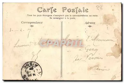 Chartres — Fasada Katedry — wydawca nieznany, nr seryjny 8 — Rewers