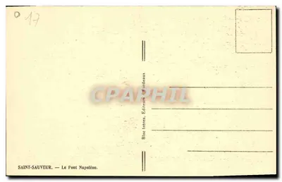 Saint-Sauveur — O Ponte Napoléon — Editores Frères Pardaoux — Verso
