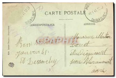 Montlieu (Charente-Inférieure) — Urząd Miasta — J.S.D. — 2908 — Rewers