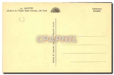 Absidiole katedry Świętego Eutropiusza, strona północna — Saintes — wydawnictwo H. Laborde — Rewers