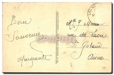 Le Saut du Doubs ou l'En haut (haut. 27 m.) — Éd. E. Guillaud, Saut-du-Doubs — n° 25 — Verso
