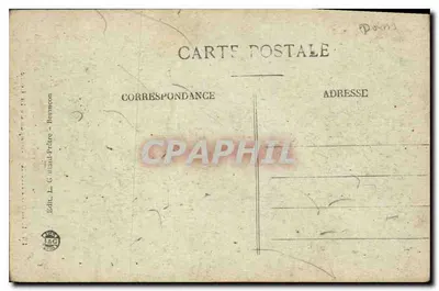 Mouthier-en-Franche-Comté — Fonte da Loue — L. Gillard-Frétré - Besançon, n°1521 — Verso