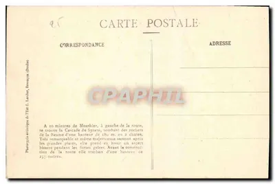 Cachoeira de Syratu — Vale da Loue — França Comtado — C. L. B 602 — Verso