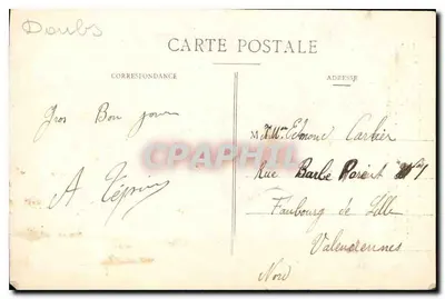 Besançon - A Relógio de St-Jean — Lembrança da Relógio Astronômico — editor não visível — Verso