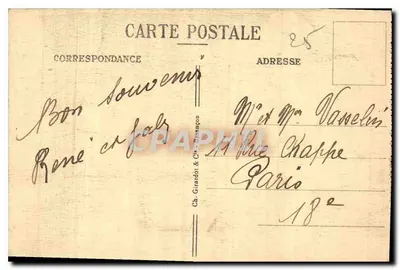 Saut du Doubs — Frontiera franco-svizzera — Altezza 27 metri — editore Ch. Girardot & Cie, Brangéon — Verso