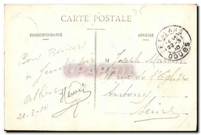 Etalans (Doubs) — Stalagmite da caverna Infernet du Poudrey — Edição Bourgeois — Verso
