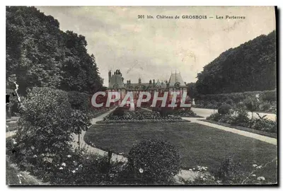 Castelo de GROSBOIS — Os Parterres — M. Nulard, fot. - Ytres (S.-et-O.)