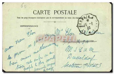 Las Chantilly — Stara Droga przy Stole — E.M. n°7332 — Rewers