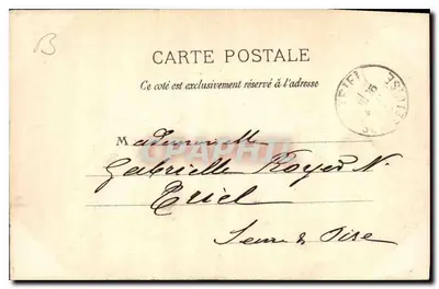 Zamek w Chantilly — Statua konnicy konetabla Anny de Montmorency — wydawca nieznany — Rewers
