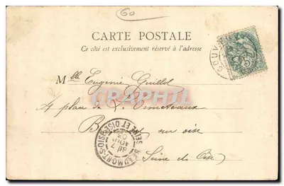 Zamek w Chantilly — południowo-zachodnia strona — B. E. Paris — Rewers