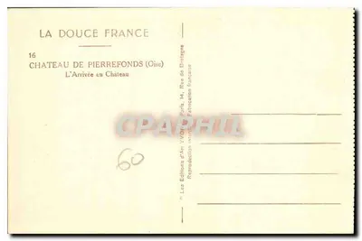 Zamek Pierrefonds — Przyjazd na zamek — Les Éditions d'Art VVDH, Paryż — Rewers