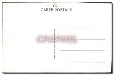 Castelo de Chantilly — O Grande Parterre de Le Nôtre — Braun & Cie, Paris — Verso