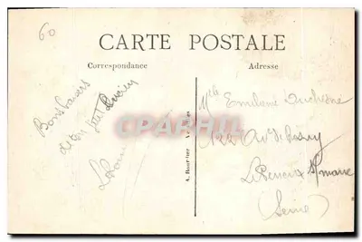 Park zamku Chantilly — Trzy aleje — wydawca A. Buntier, nr 103 — Rewers