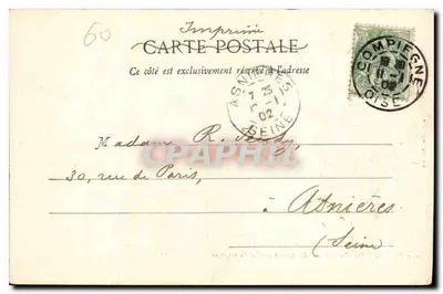 Pierrefonds - Zamek - Pokój lorda — Decelle, Compiegne, n°12 — Rewers