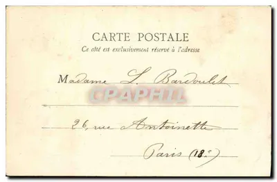 Fontainebleau — Het Paleis - Vleugel van Lodewijk XV — B.F., Parijs — Achterkant