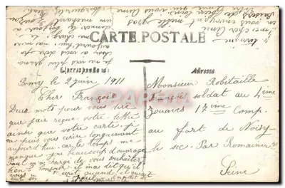 Mulher em uma grande pensão — carta postal de Bonny — editor Triomphe, n° 2343 — Verso
