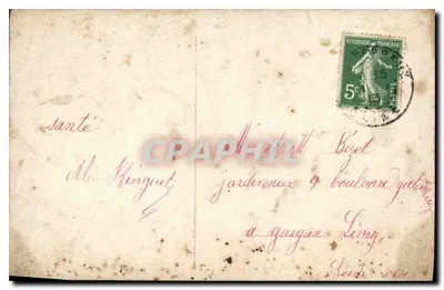 Młoda kobieta w stroju starożytnym — kwiaty w włosach — wydawca GC n° 2298/4 — Rewers
