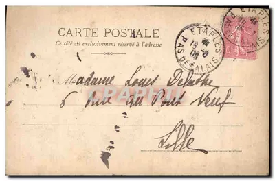 Mulher sentada ao piano — C.M. Paris, n°1 — La Layette — Verso