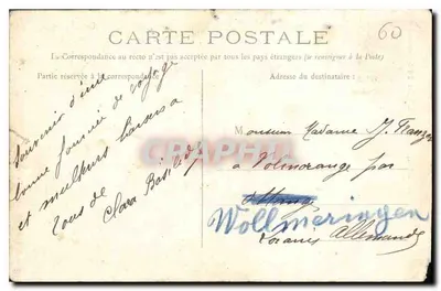 Compiègne — Kościół — Wydawnictwo Nouvelles Galeries — Rewers