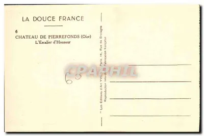 Zamek Pierrefonds — Schody Honorowe — Les Éditions d'Art Yvonne, Paryż — Rewers