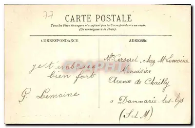 Fontainebleau — O Palácio. Quarto de Maria Antonieta — LL. n°76 — Verso