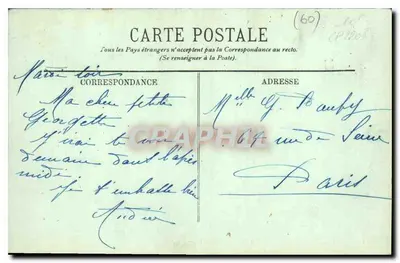 Chantilly — O Castelo (lado noroeste) — LL. — Verso