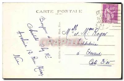 Nice — Widok z Zamku Baie des Anges — L. Giliatta et Cie, Wydawca — Rewers