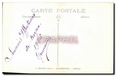 Junge Frau — Studioporträt — F. Braun, Foto — Rochefort — Royan — Rückseite