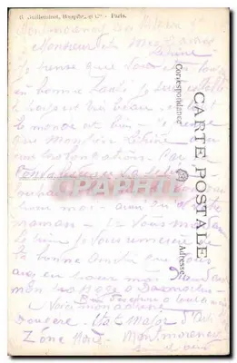 Familie- of vriendengroep voor een huis — Parijs — R. Guillermont, Bospit, en C° — Achterkant