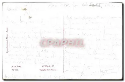 Versailles — Klasztor Miłości — Luxochromie A. Noyer - Paryż, nr 131 — Rewers