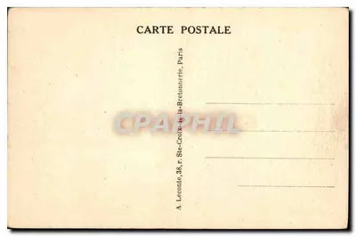 Versalles — El Castillo y la Orangería — editor A. Leconte, París — Reverso