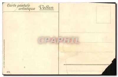 Menton — Les Rochers rouges — J. Velten, uitgever Karlsruhe — Achterkant