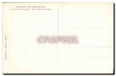Castello di Versailles — Il Pavillon Francese — Éditions A. Noyer, Parigi — Verso